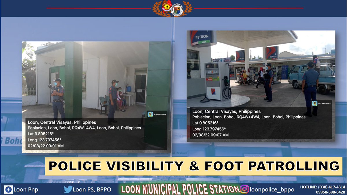 loonpsbppo's tweet photo. August 2, 2022: Loon, Bohol - Police Visibility and Foot Patrolling
#TeamPNP
#TeamLoonGoodCops
#WeServeAndProtect
#PNPPATROLPLAN2030 https://t.co/HMSEvOTf36