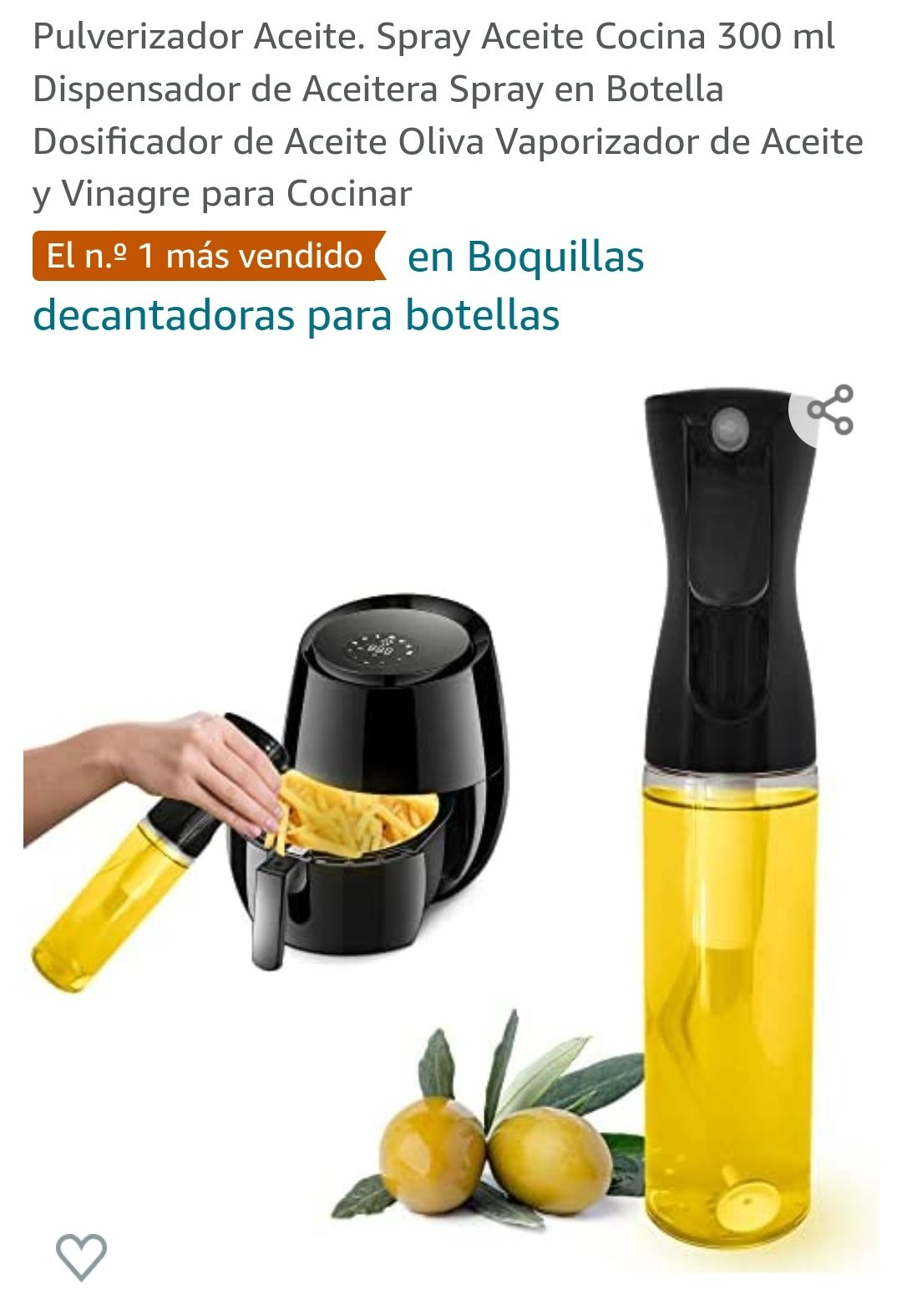 Pulverizador Aceite,Spray Aceite Cocina,Dispensador de Aceitera