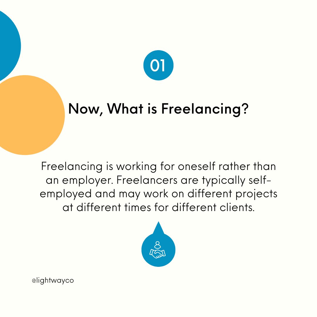 lightway_co's tweet photo. [1] Everything you need to know about freelancing :)

The freelance economy is growing tremendously right now. So why shouldn't you make use of it?! https://t.co/2ttBIMmBo0