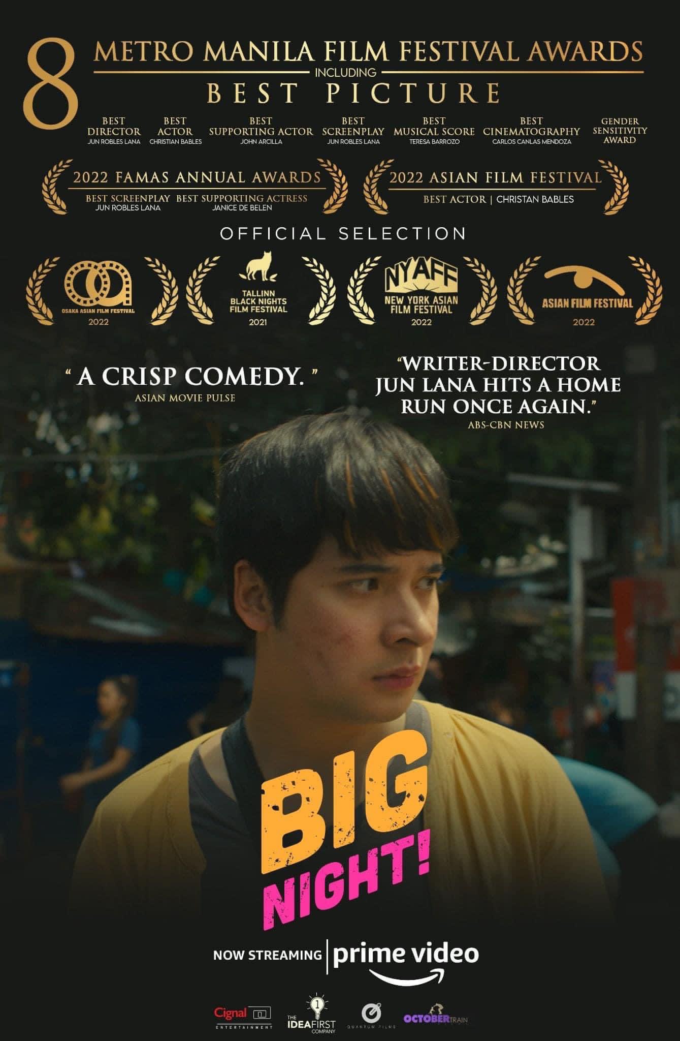 Jun Robles Lana on X Big Night is now streaming on Amazon Prime https t BKmJWYC3O0 X