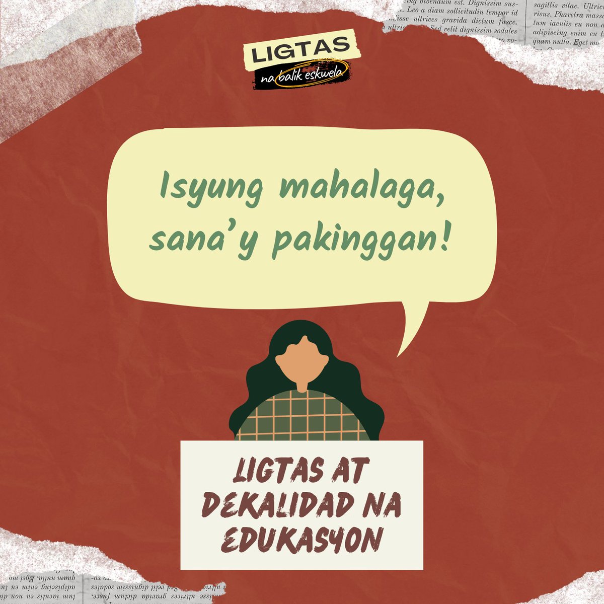 tothenewnormal's tweet photo. Kaakibat ng panawagan sa isang ligtas na pagbabalik sa eskwelahan ay ang pagtuklas sa mga isyung kahaharapin at mararanasan ng mga estudyante. Ang diskuro at aksyon tungkol dito ay dapat mabuksan at masimulan.

#IntoTheNewNormal
#LigtasNaBalikEskwela https://t.co/MwmhEADizj