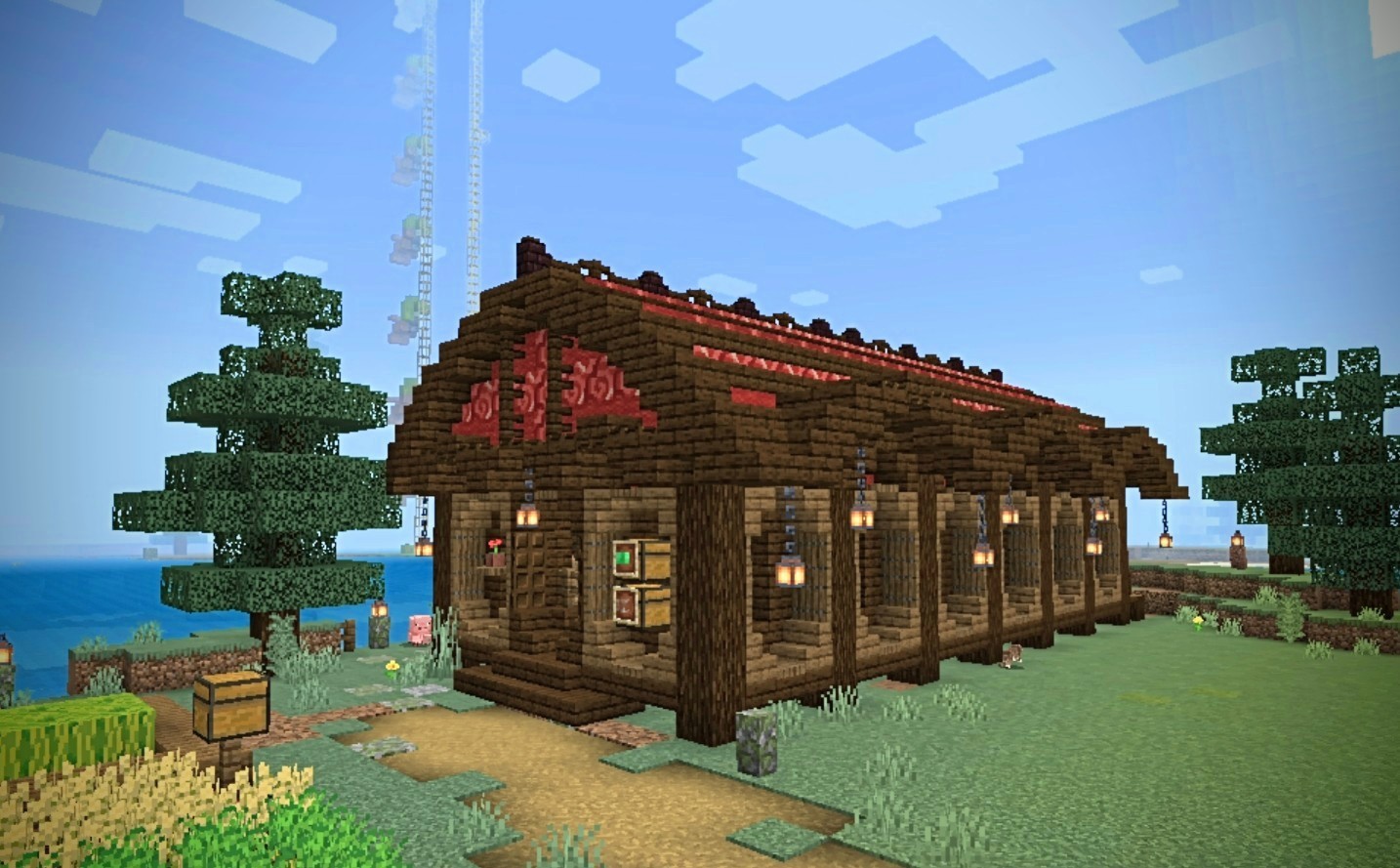 ｬｮｬｫ 赤いテラコッタ屋根の交易所 大好きな彩釉テラコッタ Minecraft建築コミュ T Co Y2zkiw9dtw Twitter