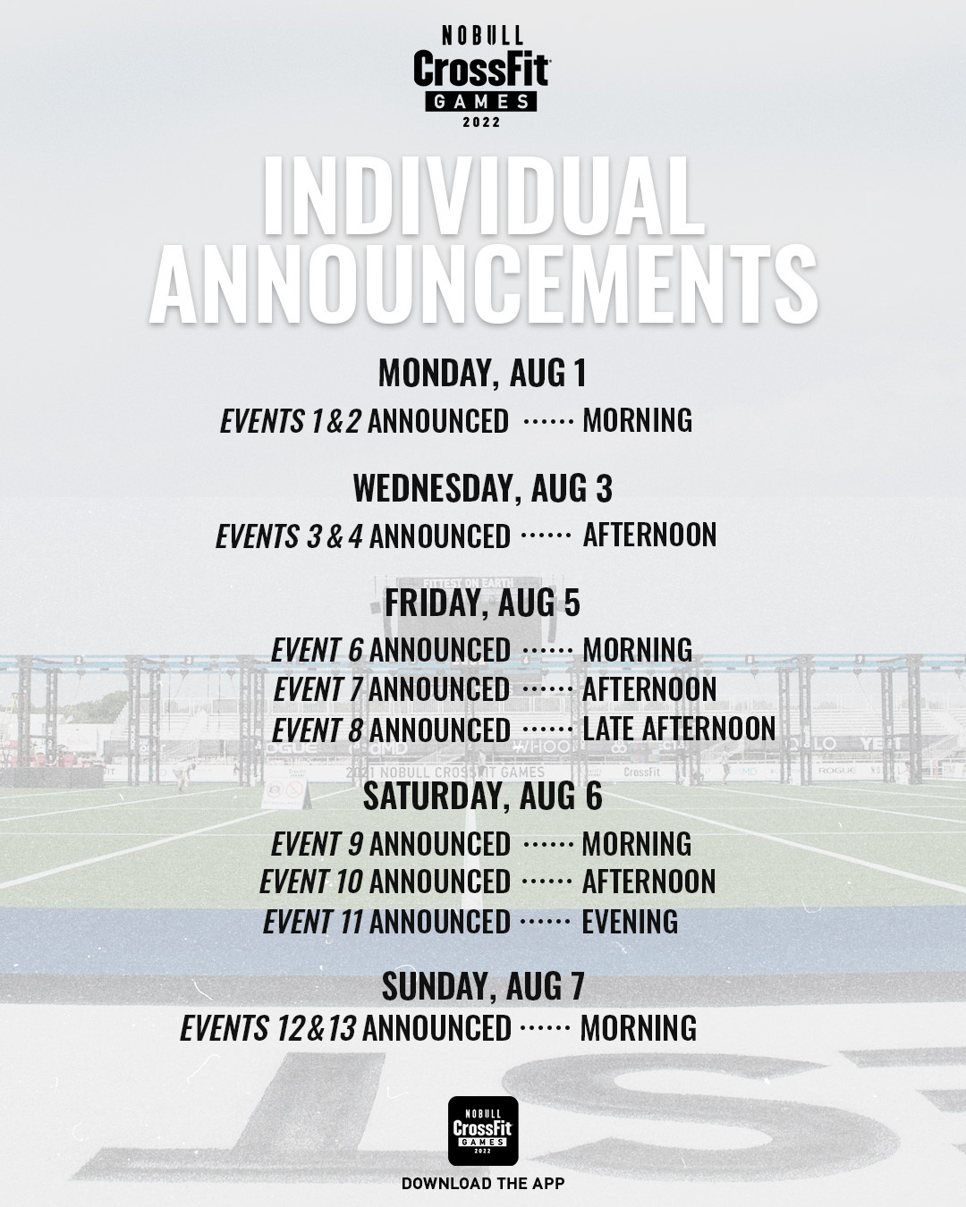 The CrossFit Games on Twitter to Games week. Here is an