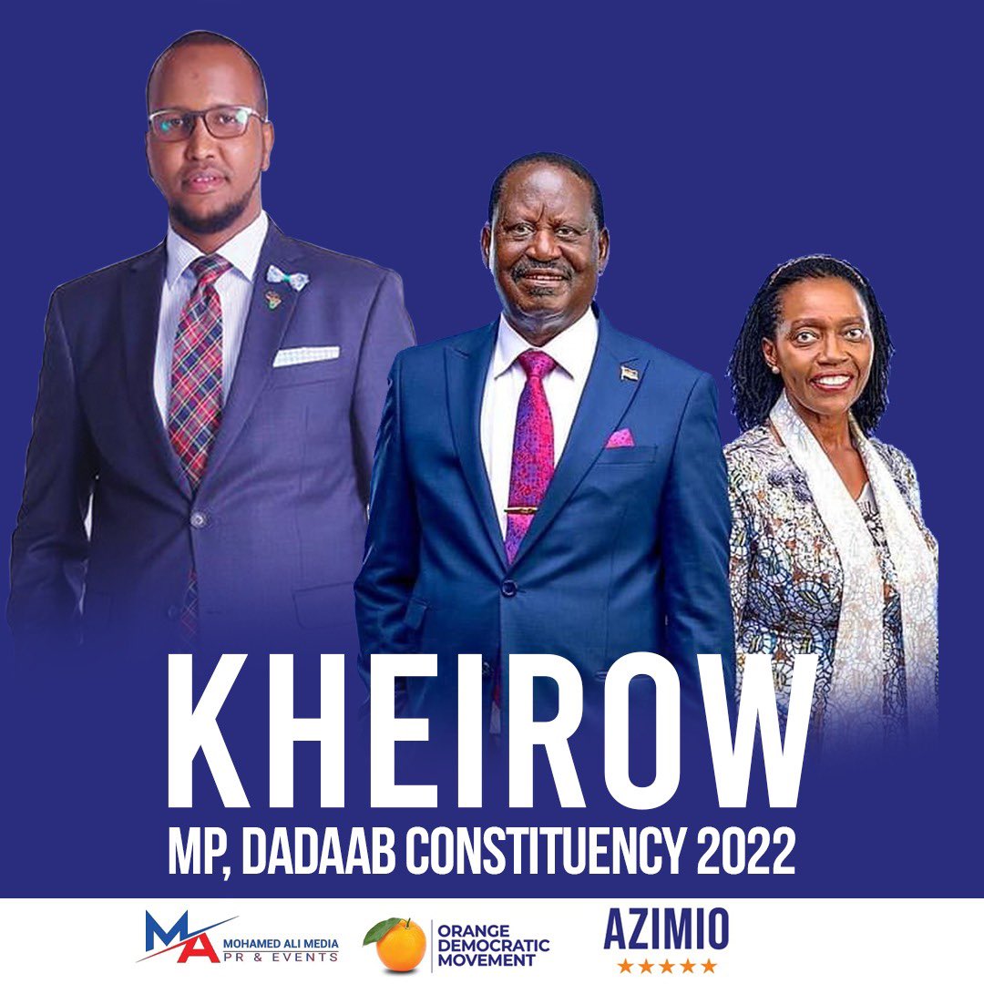 HonDubo's tweet photo. Dadaab Ni Kheirow, Kenya Ni Raila Odinga-Martha Karua. Serikali ni Azimio-One Kenya. #Inawezekana #VoteBlue https://t.co/4weXfXwGDw