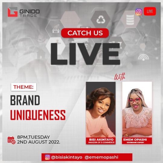 August is here like a flash and I’m super excited about this month and all its goodies. 
As a brand, What makes you unique?

Join <a href="/BisiAkintayo/">Bisi Akintayo</a> and I as we spill the tea on what makes you stand out!

#ItsAGreatDay
#ThePeopleEducator
#talkingbranding
#HelpingYouStandOut
