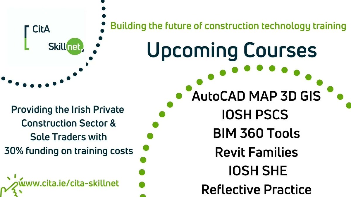CITA_Ltd's tweet photo. Improve the #construction #skillsgap, invest in #training!#CitASkillnet provides the Construction Sector with 30% funding towards training costs. View the upcoming courses which will help shape the future of the construction industry https://t.co/JqFfxdlAOt
@DiatecIreland @Arcdox https://t.co/LzxIpn5l5b