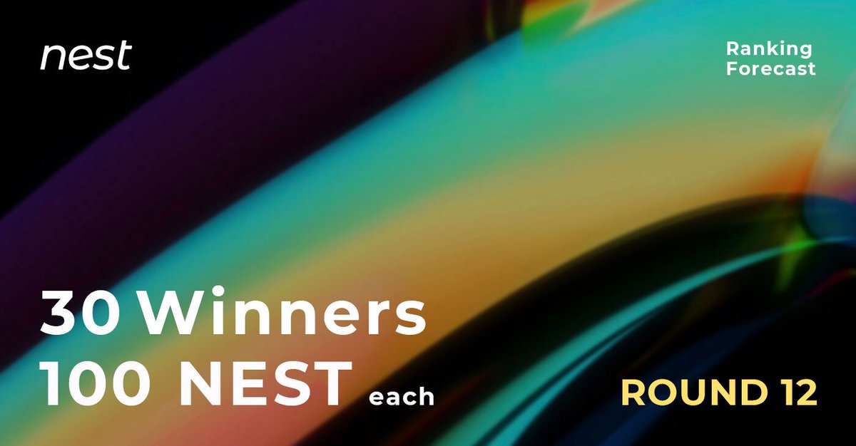 Ranking prediction for $NEST #12

🏆 According to <a href="/coingecko/">CoinGecko</a>, what will be the market cap ranking of $NEST on Aug. 5 at 12:00 am (UTC)?

☑ Please reply with your predicted ranking and wallet address (BSC).

🎁 30 participants with the closest predictions win 100 NEST each.