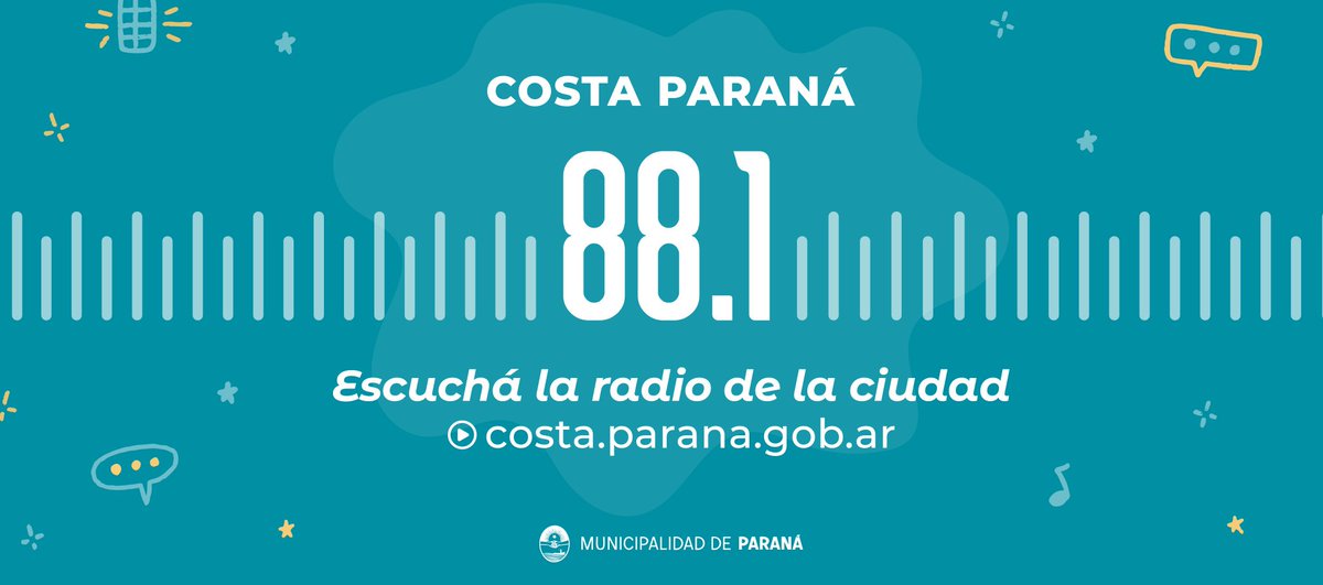 🔵 La Radio de la Ciudad 

Agenda, noticias, análisis, diversión, música, cultura e información.

¡Una programación tan completa como variada! 👌

#CostaParaná 
📻 88. 1 🔎 costa.parana.gob.ar