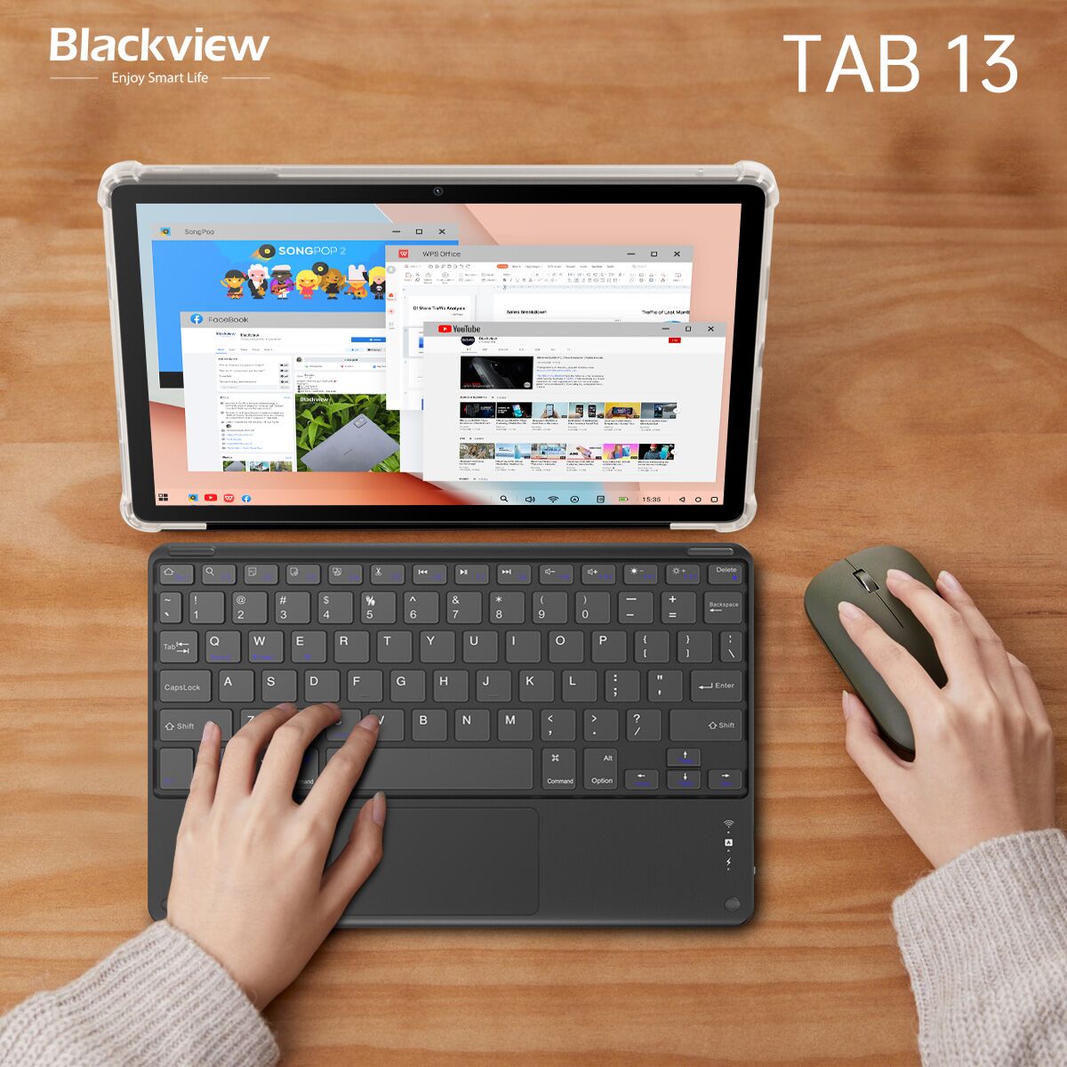 BlackviewJapan's tweet photo. 近日発売の #Blackview #Tab13 に搭載された「PCモード」でスマートに仕事しよう💻
PCモードは、ノートパソコンと同じように複数のウィンドウでマルチタスク、ファイル管理、検索などを行えます✨また、キーボードやマウスと接続し、生産性と創造性を大きくアップ出来ます🫡
https://t.co/wIApJUtF0N https://t.co/x29nrI13gF