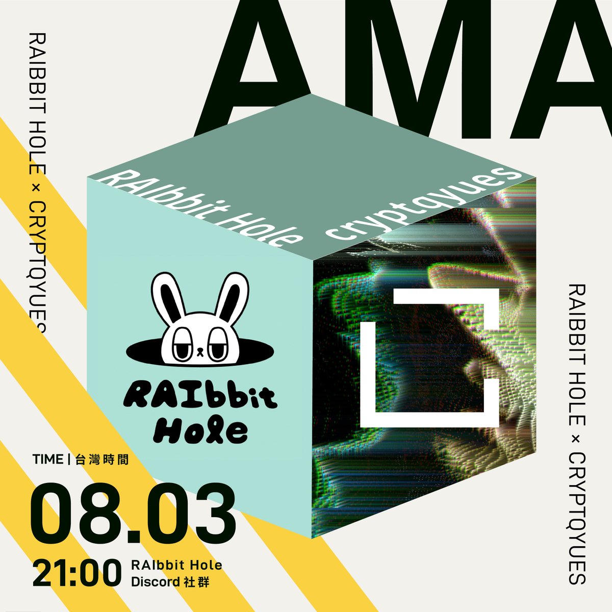 CRYPTYQUES's tweet photo. 🔥AMA with @RaibbitHole🔥

Did you miss the AMA last night?🤭

Relax! Our CEO James Li @meiah911 will continue to share his thoughts on "how to build a blue-chip NFT project" in an AMA with RAIbbit Hole tomorrow night. 🚀🚀

#AMA #NFTGiveaway #NFT #NFTCommuntiy #Airdrop #web3 https://t.co/X9GBZkBnPK