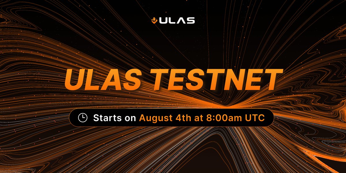 🔥 Are you ready for ULAS Testnet?

⌛️ #ULAS #TestNet starts on August 4th at 8:00am UTC

🌟 Let's have fun on #testnet playing with the basic #PostFi features and finding bugs

🚀 Get ready to go to the moon with us

#SocialFi #Cosmos #Giveaway #Web3 #Airdrop #NFTs #DID