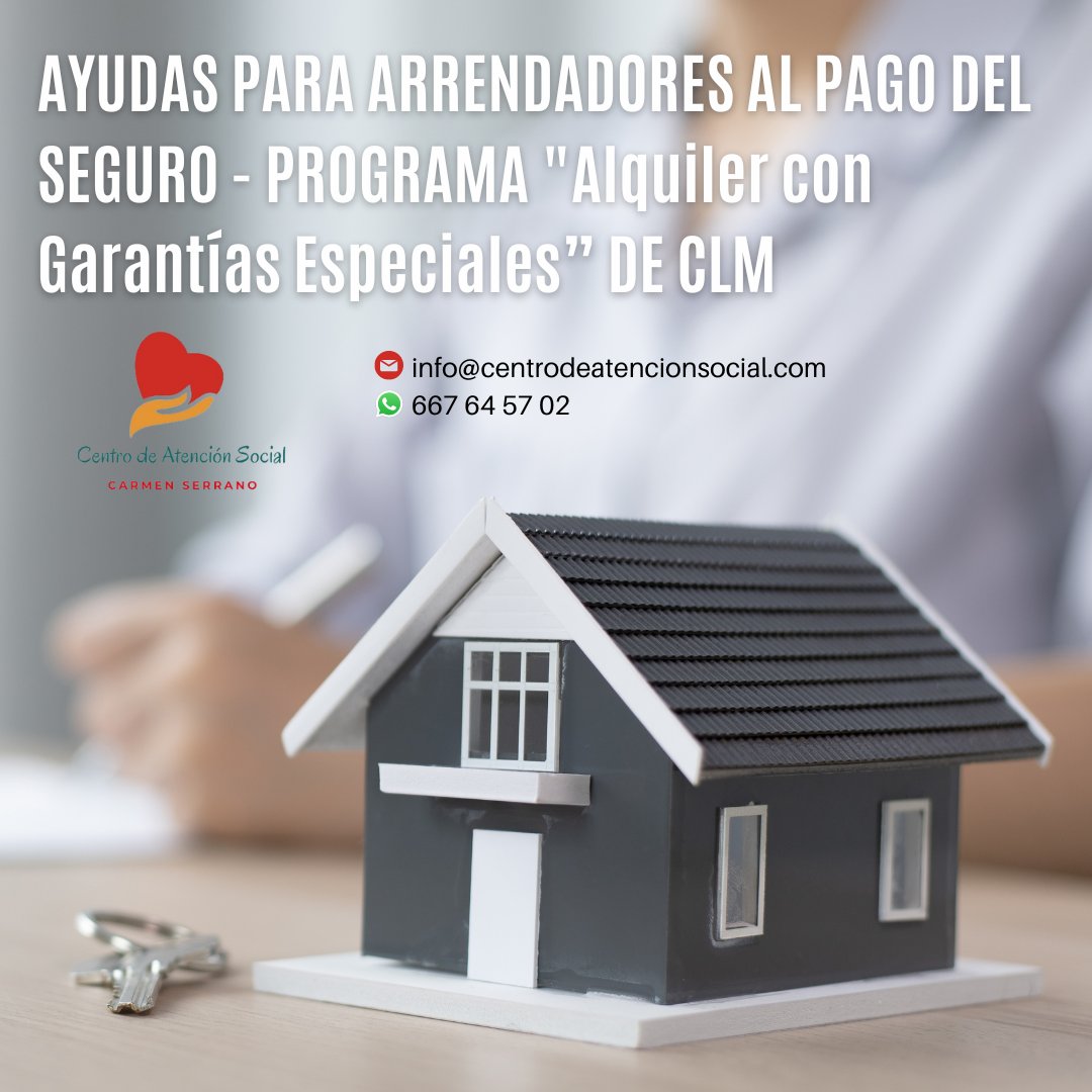 centrosocialab's tweet photo. #Arrendadores! también hay una #ayuda para vosotros ‼
👉 Se trata de la ayuda al pago del seguro, contemplada dentro del programa "#Alquiler con Garantías Especiales" del Gobierno de #CLM

📅 Plazo de solicitud hasta el 30 de noviembre de 2022
📞 667 64 57 02 https://t.co/fYbEfFVvmY