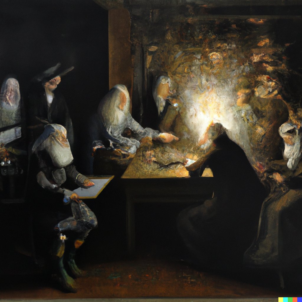 Operating a quantum computer, depicted by various artists using #dalle2.  🧵

Let's start with Francisco Goya

1/21