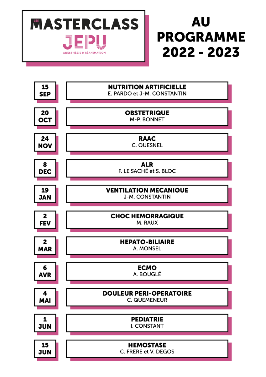 Les MASTERCLASS des J.E.P.U. tweet media