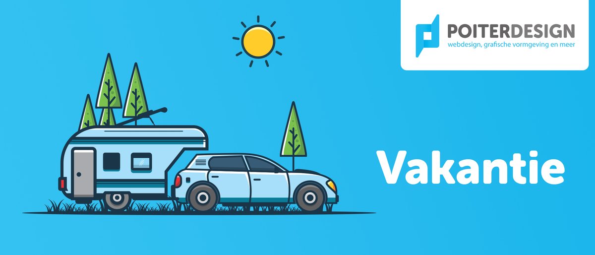 PoiterDesign's tweet photo. 5 t/m 28 augustus zijn wij gesloten ivm vakantie

Uiteraard ben ik bij problemen met je website altijd beschikbaar. Voor hele urgente problemen bel naar 06 - 28 57 59 46 of mail naar support@poiterdesign.eu https://t.co/VasAY5iXXG