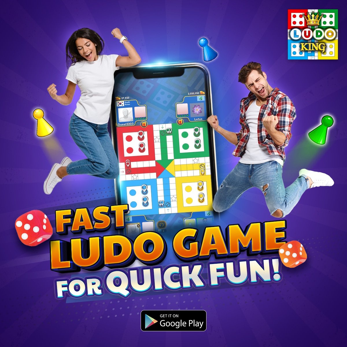 LudoKingGame's tweet image. Iss bhag 🏃‍♂️ daud wali life se lo ek chotasa quick ludo 🎲 break!

📣 Play now: ludokingnew.page.link/smm

#LudoKing #Ludo #QuickMode