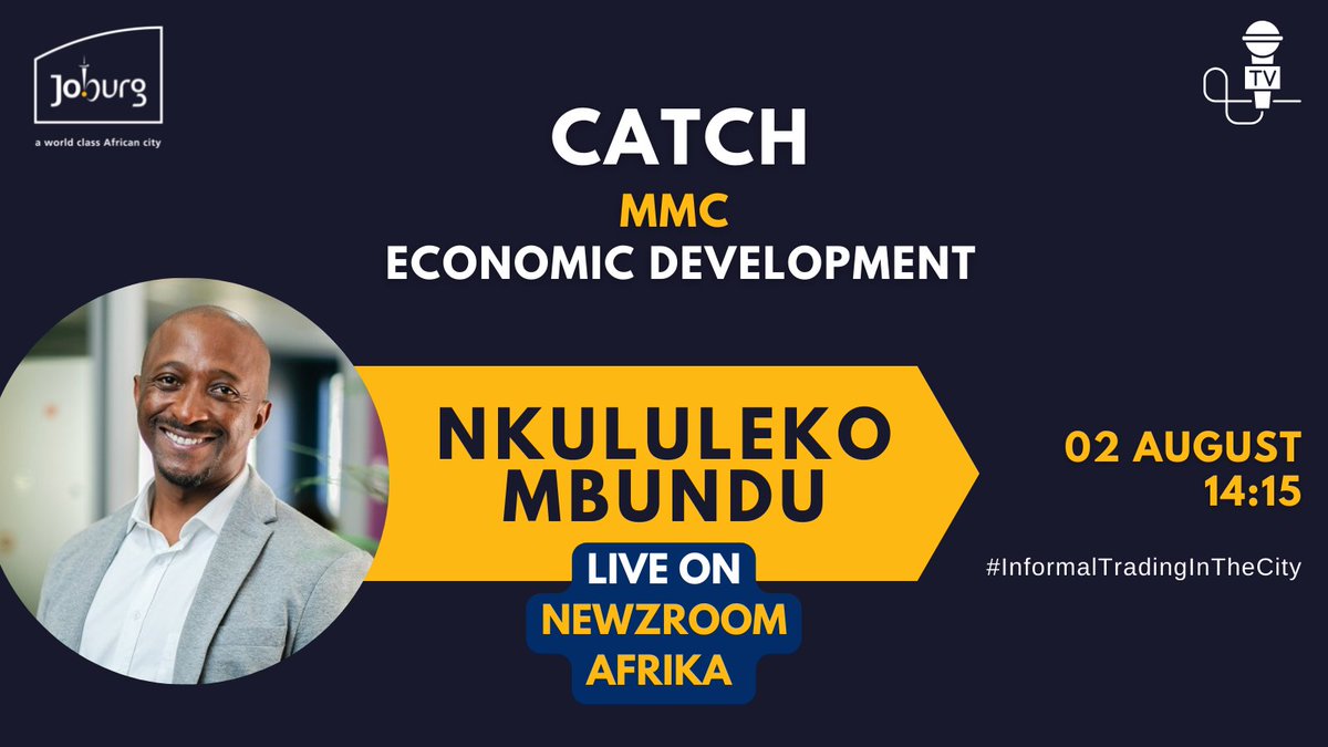 [MEDIA INTERVIEW] 📺🎥

<a href="/NkuliMbundu/">Nkuli Mbundu</a> chatting to Dudu Ramela in a few. 

Please do tune in. #InformalTradingInTheCity #JoburgUpdates #NkuliMbundu