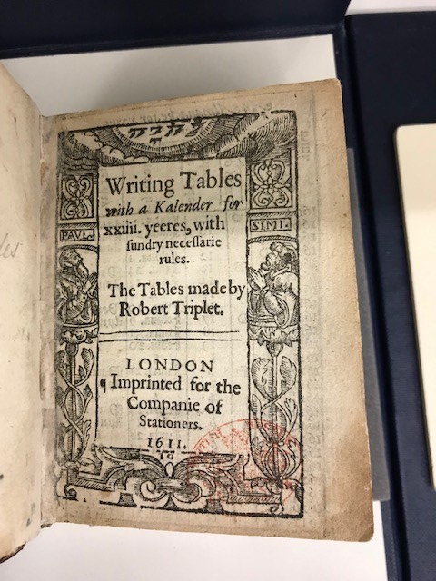 BLprintheritage's tweet photo. This is a super rare example of a writing table (1 of 2 surviving copies), made in 1611. These were pocket-sized almanacs, or calendars, with special erasable pages that people could write on.
BL C.194.a.341
(1 of 3) https://t.co/LB2NTPQY1z