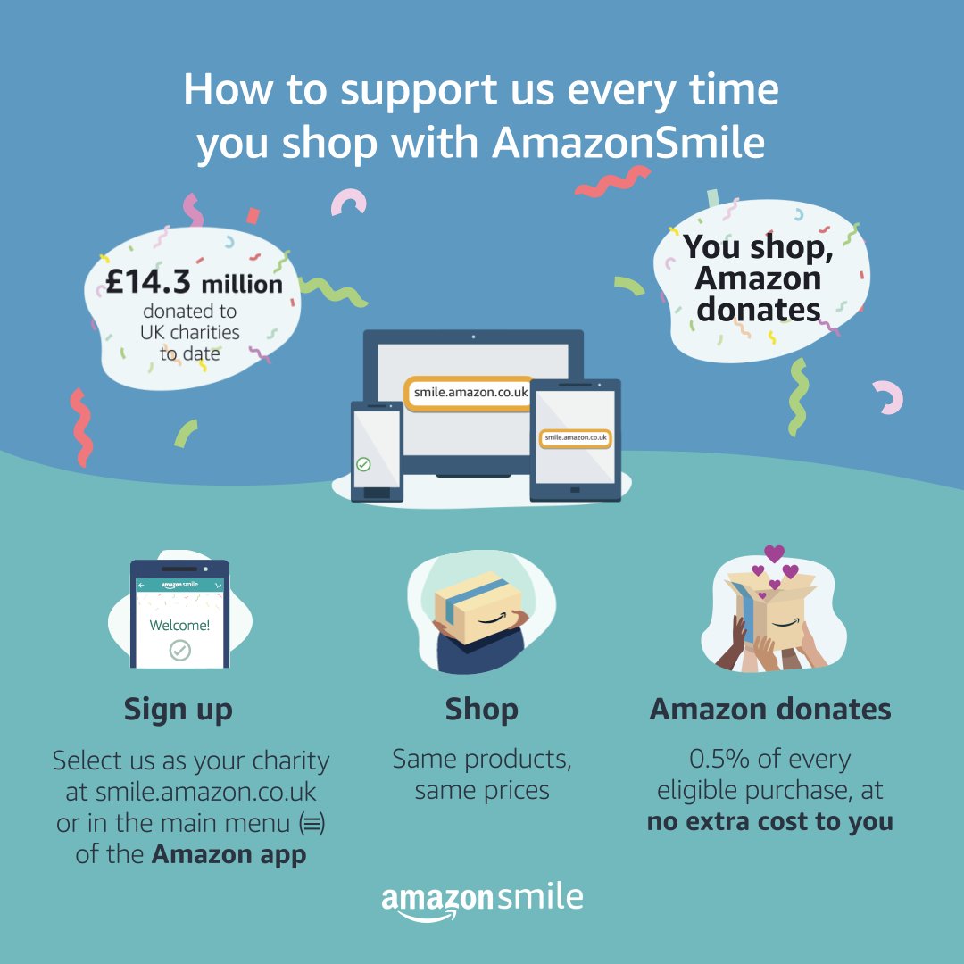 Did you know you can support us every time you shop on Amazon?

Head to smile.amazon.co.uk and select Cancer Support Yorkshire as your charity of choice. At no extra cost to you, we'll get a small donation every time you make a purchase! 

Follow the instructions below!