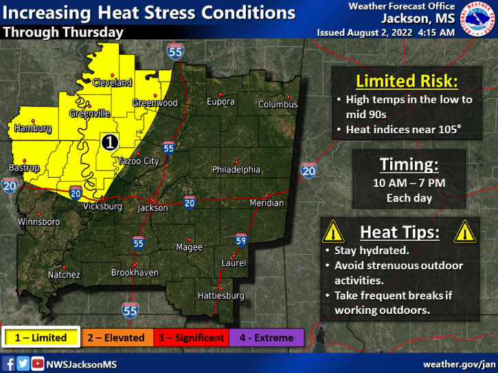 NWS Jackson MS on Twitter "Today Showers and thunderstorms are likely