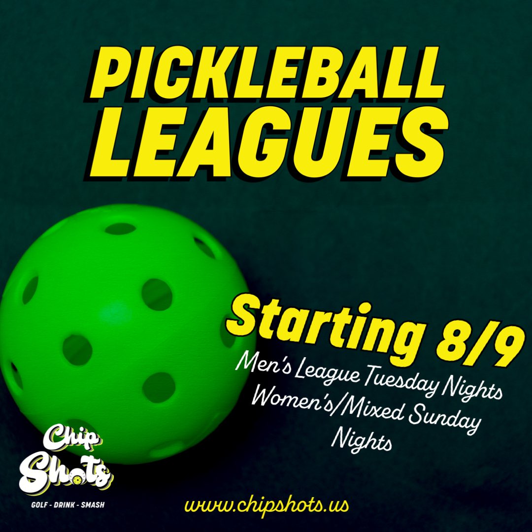 ChipShotsMN's tweet photo. We get it, you would much rather play outside! But trust us, these leagues are different. Enjoy music, the big game, food, drink, and an exceptionally good time. 
Sign up now! One more week!

https://t.co/EnEhOzNdXx

#pickleball #rochmn #chipshots https://t.co/qNaKKXCNHD