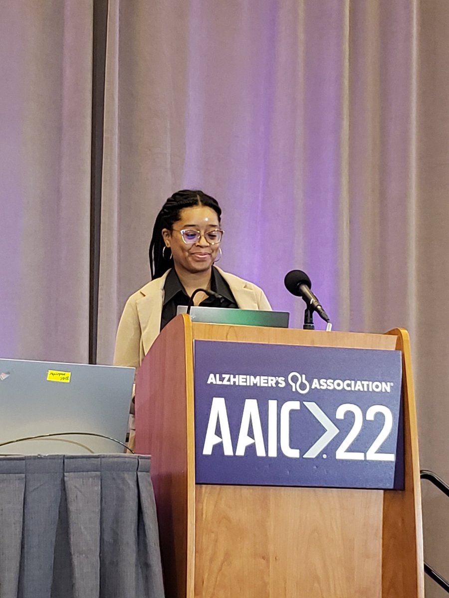 Adam M. Brickman (@adammbrickman) on Twitter photo #TiaraStarks wonderfully representing the <a href="/ManBrickLabs/">ManBrickLabs</a> with a fantastic presentation on the moderating effects of SES on relationships bw plasma ptau and memory. #AAIC2022 #TiaraStarks wonderfully representing the <a href="/ManBrickLabs/">ManBrickLabs</a> with a fantastic presentation on the moderating effects of SES on relationships bw plasma ptau and memory. #AAIC2022