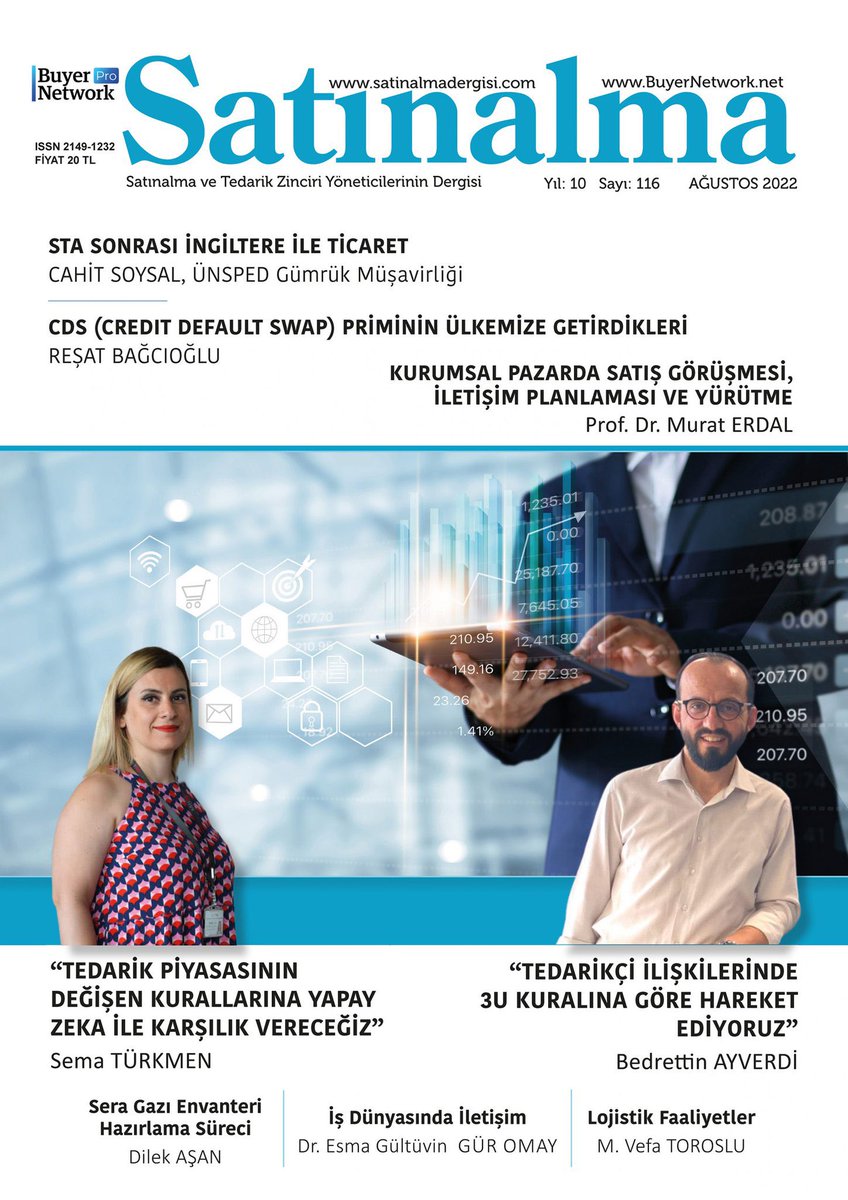 SupplyChainDays's tweet photo. SATINALMA DERGİSİ Ağustos 2022 sizlerle. #Satınalma #TedarikZinciri #Tedarik #dışTicaret #hukuk #mevzuat https://t.co/DUcBzb8IPg