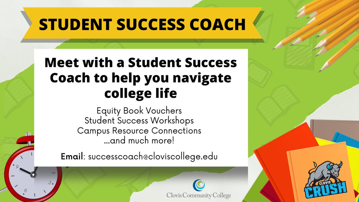 ccc_basicneeds's tweet image. To ensure your basic needs are met throughout the semester, meet with a Student Success Coach. They can help with book vouchers, resource connections and more!