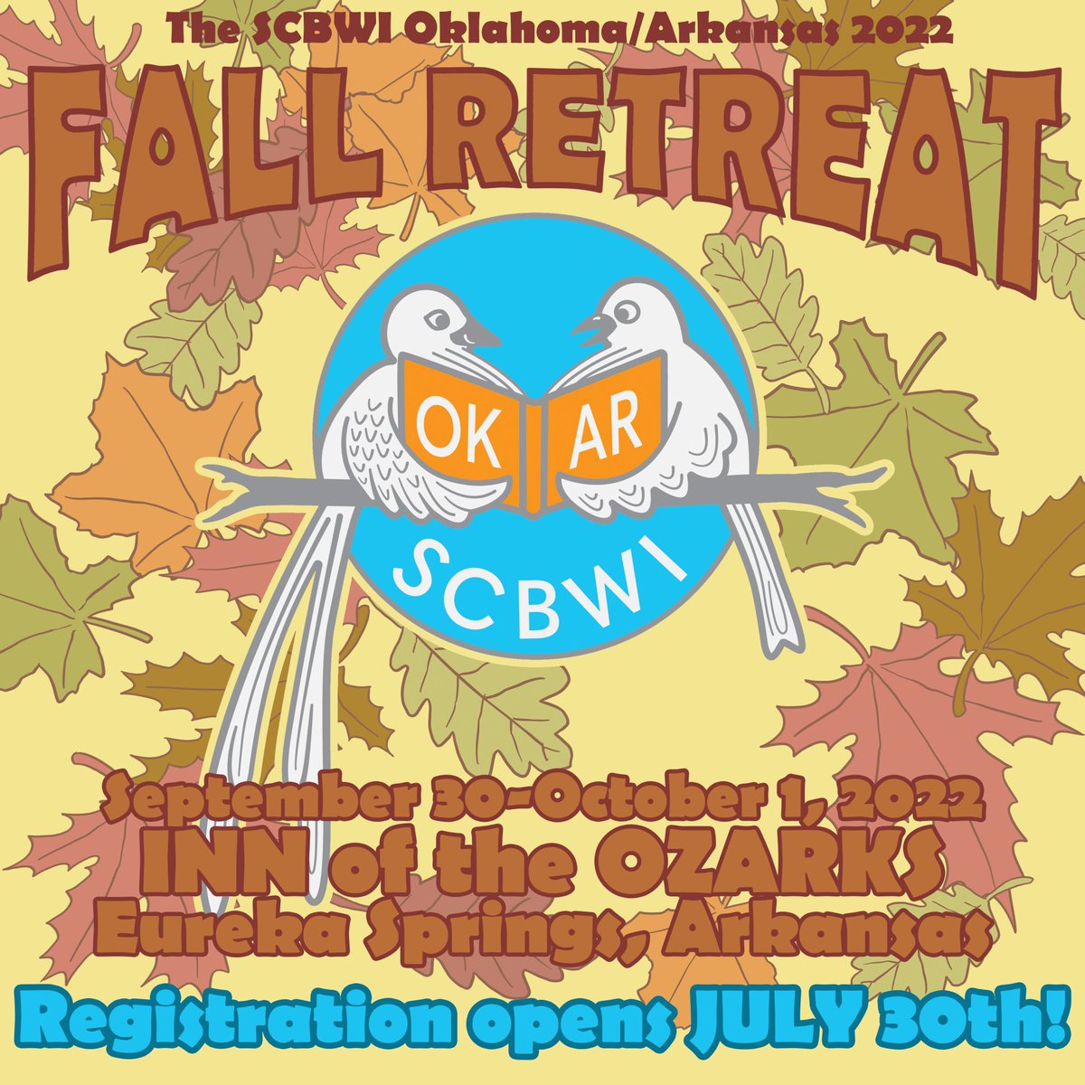 My <a href="/scbwi/">scbwi</a> region is holding a retreat in Eureka Springs, AR, and I am SO EXCITED for a time working on craft w <a href="/FictionNotes/">Darcy Pattison</a> @kimventrella &amp; <a href="/MaierBrenda/">Brenda Maier</a>! 
Plus, offsite critiques w <a href="/AnnaGoodson/">Anna Goodson</a> @renarossner @SarahHomerReads <a href="/agentvicente/">Maria Vicente</a> 

Join us!

oklahoma.scbwi.org/events/oklahom…