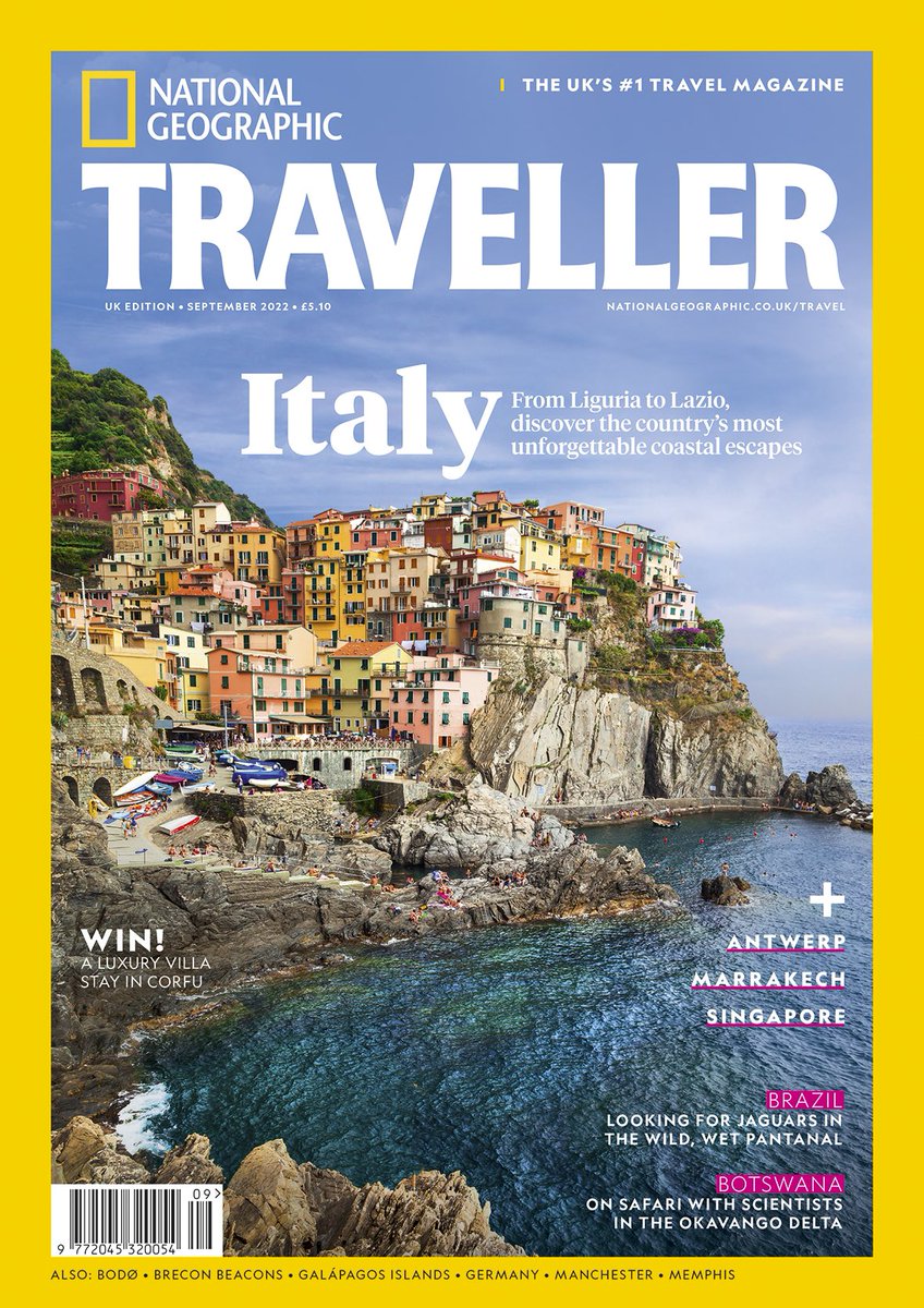 The September issue of <a href="/NatGeoTravelUK/">National Geographic Traveller (UK)</a> is out on Thursday… featuring Italy, Botswana, Brazil, Singapore, Antwerp, Wales, Marrakech, Galapagos and much, much more

magazine.natgeotraveller.co.uk/sep22