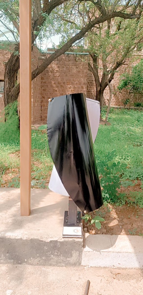 SalphaleVedant's tweet photo. During my final year project, I along with my teammate @chainsaw248 designed and fabricated a Vertical Axis Helical Wind Turbine (VAHWT). These type of wind turbines have their axis of rotation perpendicular to the ground. (1/2) #vawt
@narendramodi @anandmahindra @RNTata2000 https://t.co/0TdWJixUsW