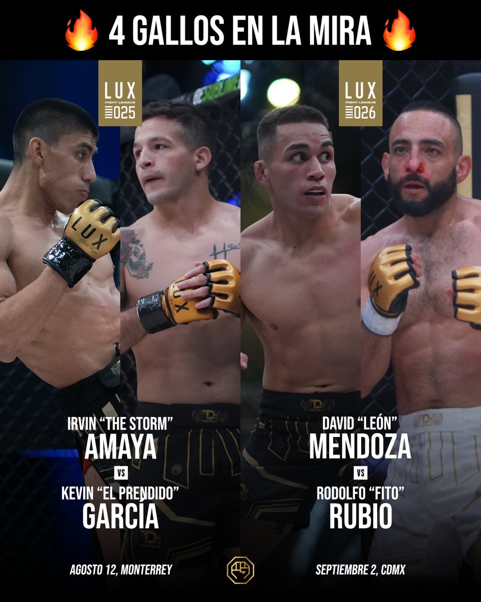 luxfightleague's tweet photo. La división de peso gallo de LUX Fight League está como para serie de Netflix 👀🍿
#luxfightleague #luxmma #mmamexico #mmalatino https://t.co/7IZxHDkdxC