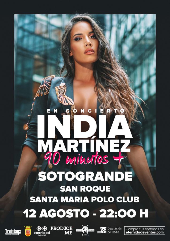 𝐈𝐍𝐃𝐈𝐀 𝐌𝐀𝐑𝐓𝐈𝐍𝐄𝐙
<a href="/IndiaMartinez/">India Martínez</a>
𝚂𝙾𝚃𝙾𝙶𝚁𝙰𝙽𝙳𝙴 𝙼𝚄𝚂𝙸𝙲 𝙵𝙴𝚂𝚃𝙸𝚅𝙰𝙻
🗓️ 12.08.22 | Sotogrande (San Roque)
📍Santa Maria Polo Club
⏰ 22:00h
🎟 EternidadEventos | bit.ly/3MhWr4c