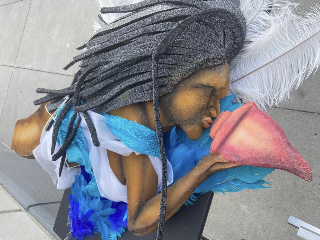 Jameazuberi's tweet photo. Giving thanks to the team for believing in my leadership to manage the carnival costume in the carnival production by paying homage to Yemaya! @iamnatalie_wood for her vision and insight which started the project, @RossAllenye for your artistry, @mosamcneilly dancing the costume https://t.co/WldX4TpTCt