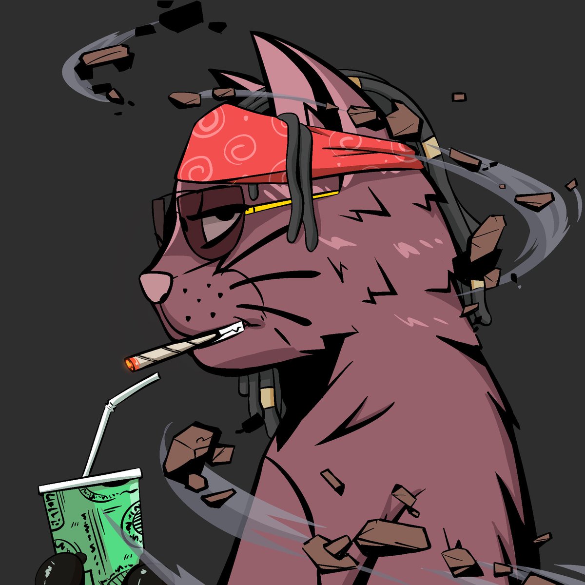 NekozumaNFT's tweet photo. Time to showcase @MrSolanaGod 1/1 drawn by @plakorp 

What does crypto twitter think? ⚡️⚡️⚡️ https://t.co/j1RVV7FPjV