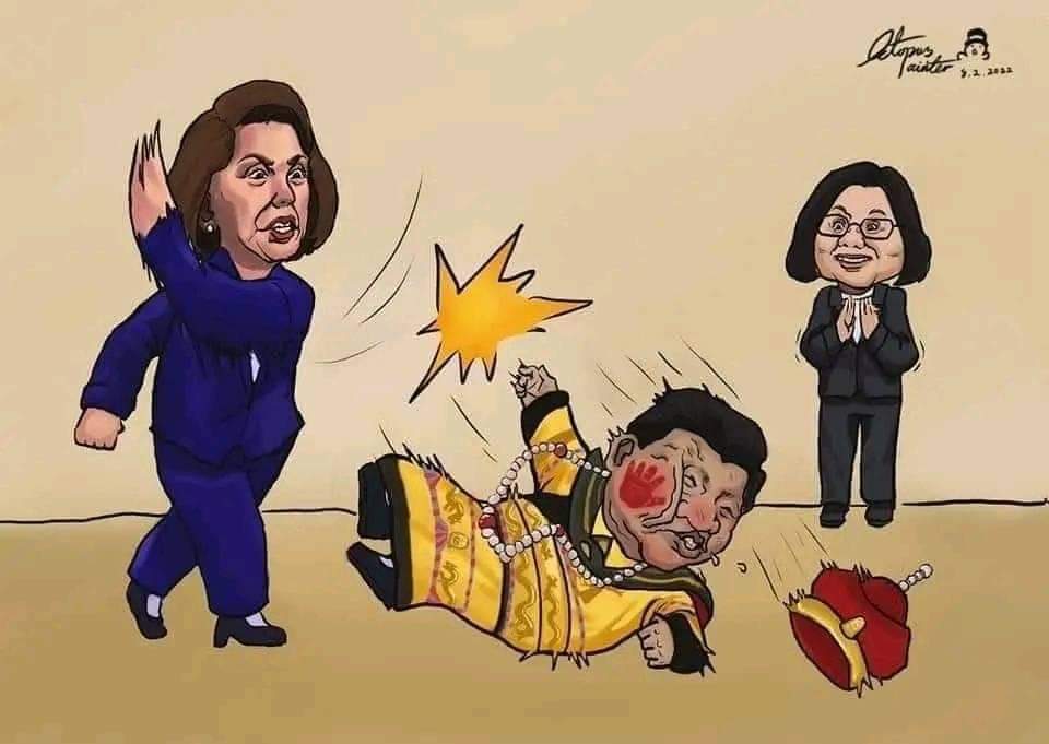 yahataru's tweet photo. Two women taking on the Mandarin #China #Nancy_Pelosi  #TaiwanIsNotChina https://t.co/3poAEU6txc
