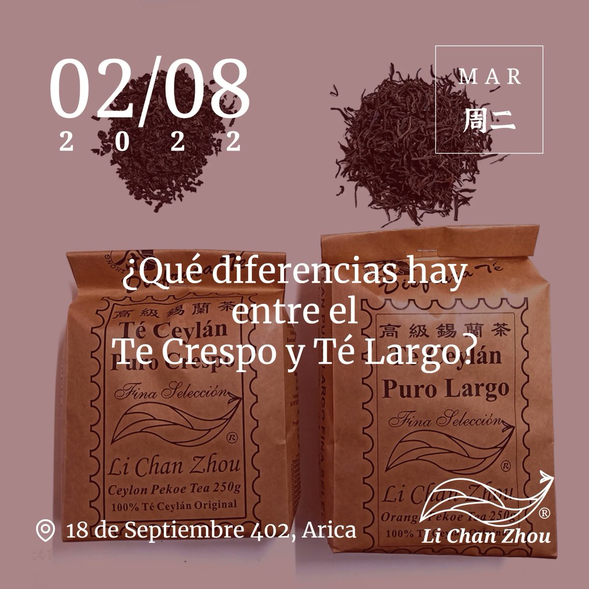 LiChanZhou's tweet photo. ¿Sabes la diferencia entre Té Crespo y Té Largo?

Té crespo, las hojas son más pequeñas, el agua queda más oscura, y el sabor es más cargado.

En cambio, el té largo, las hojas son largas y finas, el agua es más clara, de color amarilla, y el sabor es más suave.

#LiChanZhou https://t.co/oM0K8ZZlqD