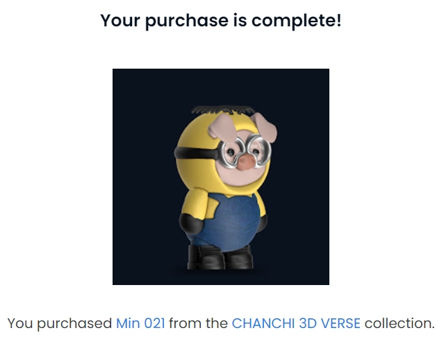 Got my @CHANCHI3DVERSE ❤️‍🔥 by @Pixelizha Do you already have yours?... #NFT #NFTs #digitalartwork #digitaldrawing #NFTProject #chanchi3dverse  Available at:  opensea.io/collection/cha…