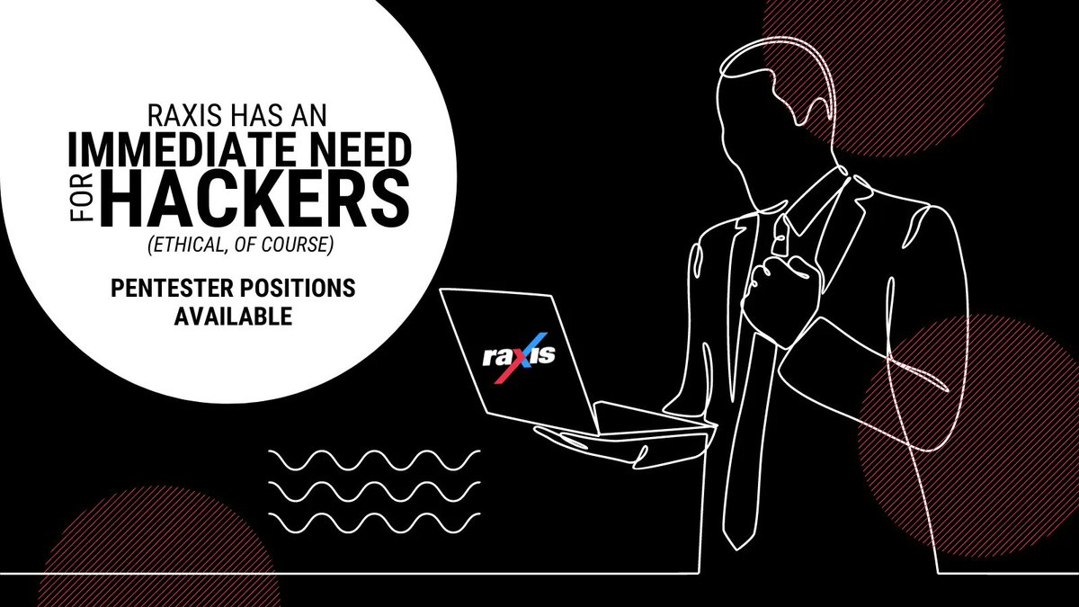 Are you an amazing #pentester looking for a full-time employee or full/part time contract position with a fun, smart, &amp; hard-working team in #cybersecurity?  (Bonus if you have SCADA or Azure pentest skills - but not required) Let's chat! More: buff.ly/2NxHNfS
#Raxis