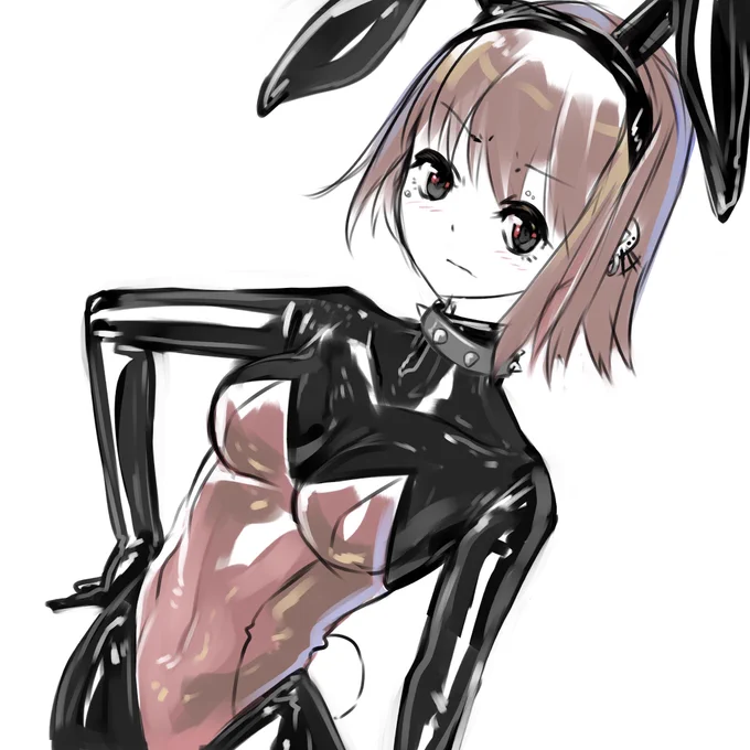 バニーの日なので軽くラバースーツ描きました(?) 