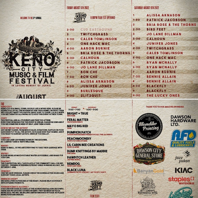 KenoCityXroads's tweet photo. KCMFF program released. #kenocity #yukon https://t.co/RItFCTXL3Y