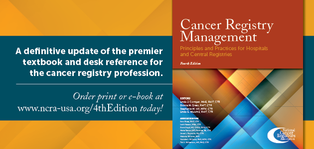 NCRAnews's tweet photo. Do you have a copy on your bookshelf? NCRA's Cancer Registry Management Principles and Practice for Hospitals and Central Registries 4th Edition is an update you cannot miss! Order your copy today: https://t.co/USFBkzQJnu #cancerregistrars #ncracertification https://t.co/UoqdeZVI7j