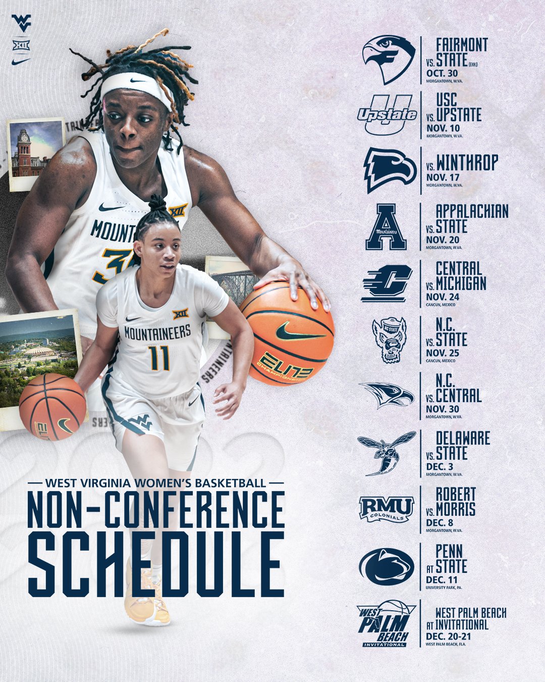 Wvu basketball on sale schedule 2020