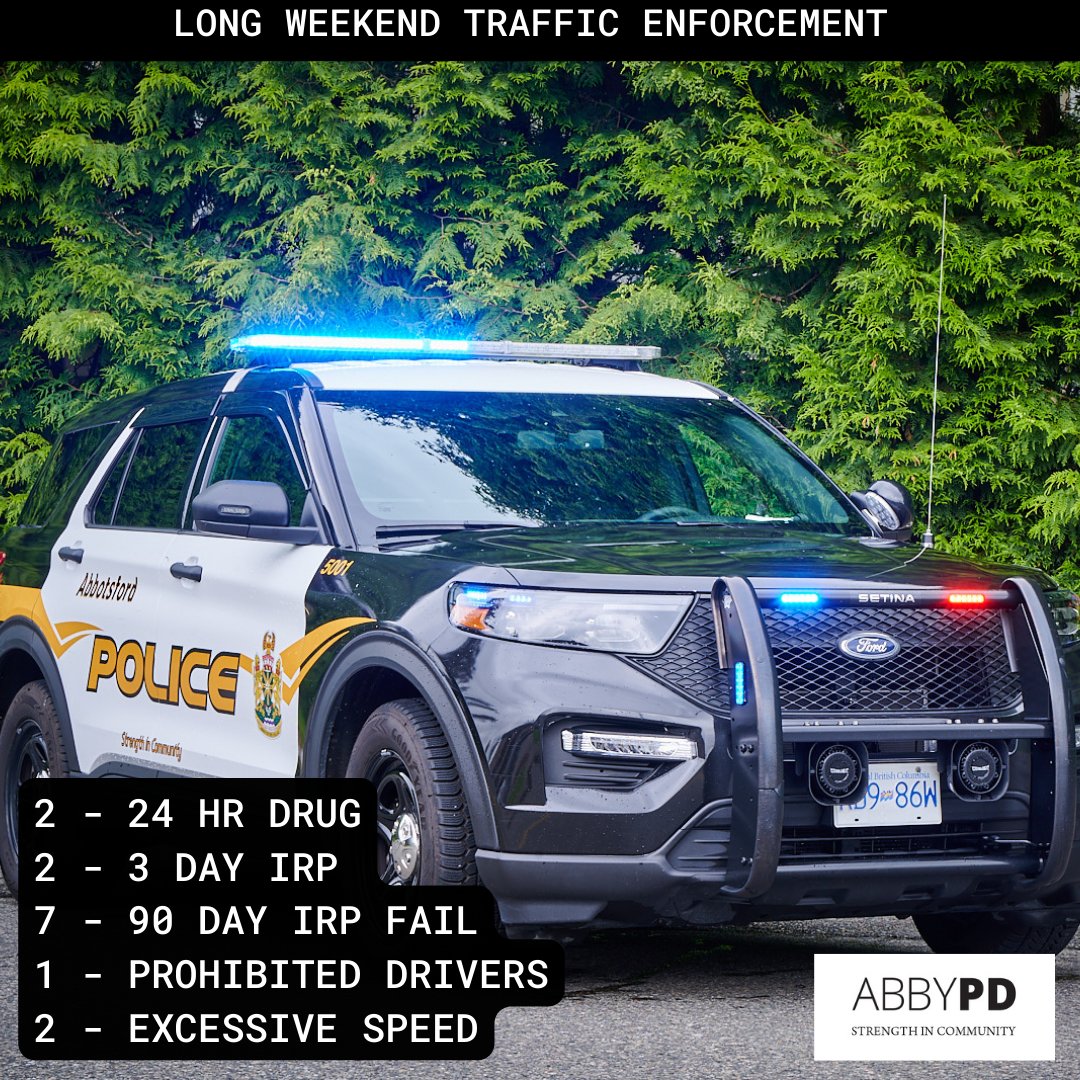 Abbotsford Police Department on Twitter "This past weekend, our