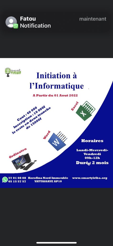 Tourette223's tweet photo. Les inscriptions continuent , ne ratez surtout Pas cette opportunité, nous vous donnons la possibilité de payer par tranche ,contactez nous vite !🍀💡 https://t.co/GfUciOfVry