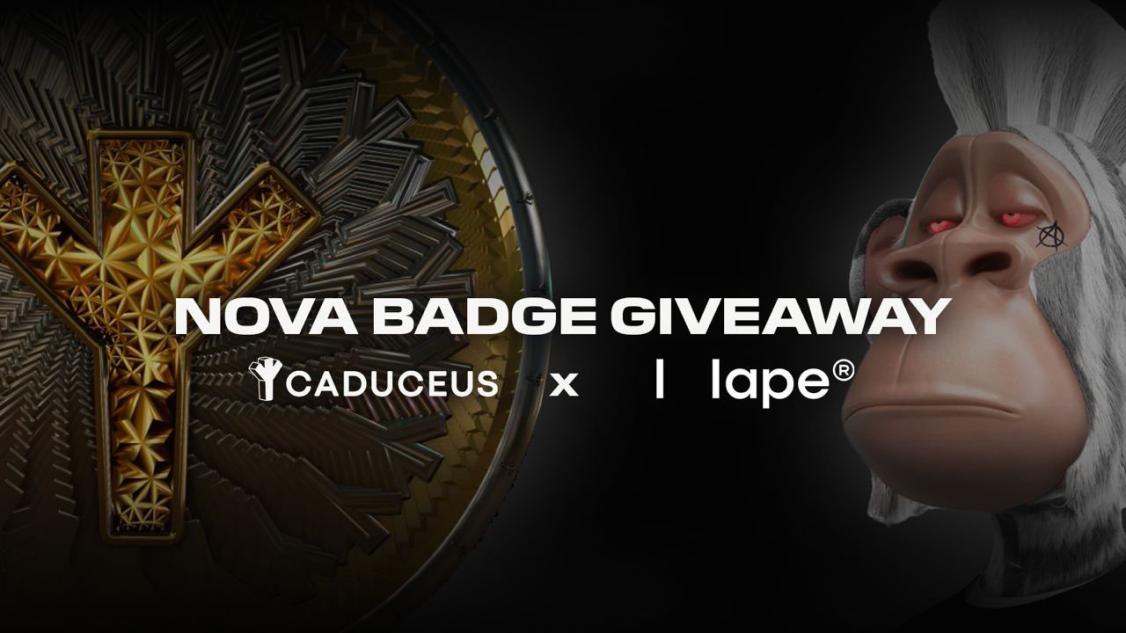 HAPEsocial's tweet image. |    |apes,

We&apos;re excited to announce that our partner 
@Caduceus_CMP is hosting a special event for us.

Caduceus is giving away a total of 1,000 NOVA NFTs for HAPE holders and HAPE Badge holders.

Check our discord announcement to learn how you can be eligible.

🦍🤍🍌