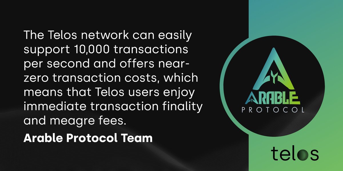 rendhel09's tweet photo. We asked the team behind the cutting-edge yield multichain farming platform #WhyTelos?
Here's what the team at @ArableProtocol had to say.
#Telos #web3 #blockchain #crypto $TLOS https://t.co/6zHz8biCsa