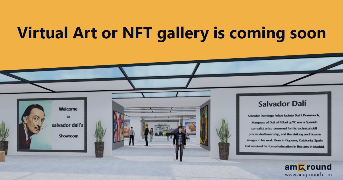 amGround metaverse virtual Art or NFT gallery is coming soon. stay tuned
#amGround #metaverse #nft #virtual #immersive #ig #crypto #btc #virtualworld #ar #vr #meta (edited)