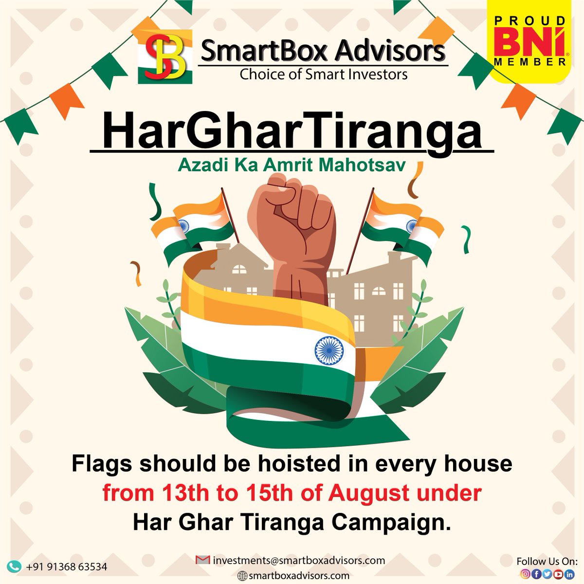 SmartboxA's tweet image. #NewProfilePic
This independence day save tiranga as your DP.
#HarGharMeTiranga  @PMOIndia
 @CMOfficeUP #indianflag #india #indian #indianarmy #bharat #indianairforce #indiannavy #jaihind #vandematram #independenceday #mumbai #photography #crpf #bharatmatakijai #indianarmylovers