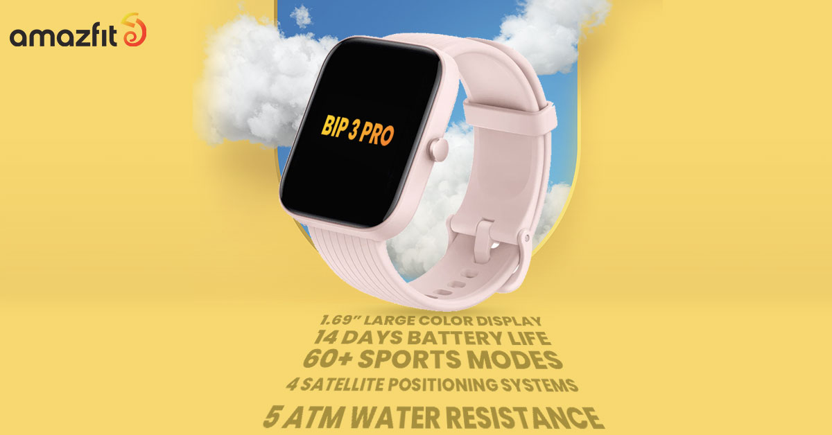 AmazfitIN's tweet photo. Only three things to note here!
Its Loaded. Its BIG. Its #BIP3Pro ๐
Go Big on action, health, features, health and style. Grab your Bip3 Pro today!
#Amazfit #Smartwatch #BIP3Pro #UpYourGame #GoBIGWithBIP #Fitness #Health #Lifestyle https://t.co/nepiU603JF